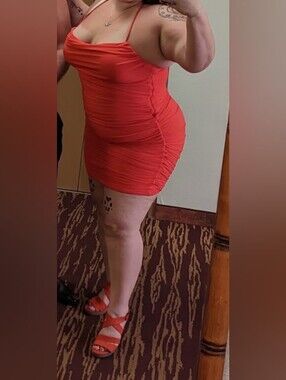Red Cross-Back Ruched Slip Dress